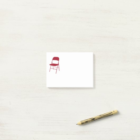 Post-it® Chisholm | Notes des chaises pliantes | Rouge (Sur un bureau)