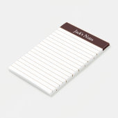 Post-it® Chocolat classique Brown Liné Personnalisé (Incliné)