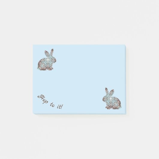 Post-it® Chocolat et blues de Mandala Rabbit (Devant)