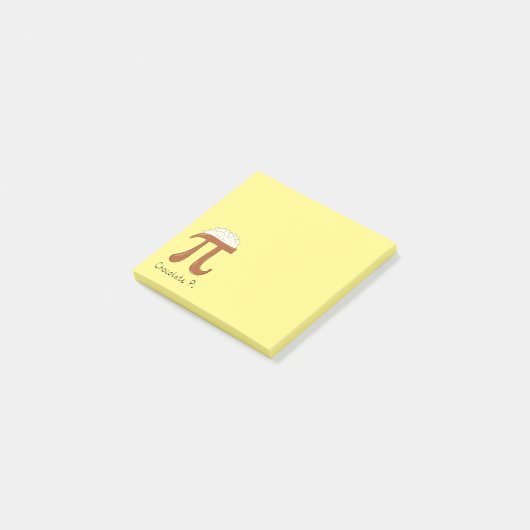 Post-it® Chocolat Pi Cute Math Pi Notes Jour (Incliné)