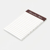 Post-it® Chocolat simple et élégant Brown Liné Personnalisé (Incliné)