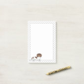 Post-it® Chocolat & Tan Piebald Cheveux longs Dachshund & P (Sur un bureau)