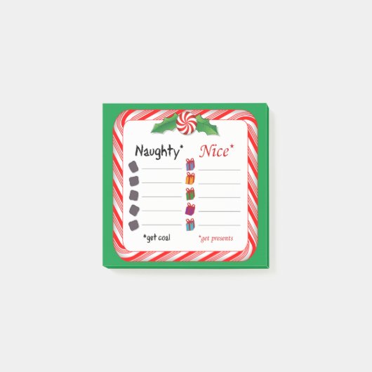 Post-it® Choisissez Côtés ! Naughty ou Nice (Devant)