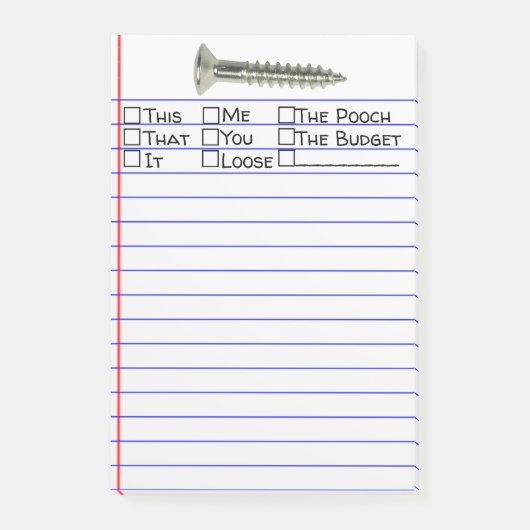 Post-it® Choix de mots multiples 4"X6" (Devant)