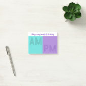 Post-it® Choses à faire aujourd'hui AM / PM Turquoise Viole (Bureau)