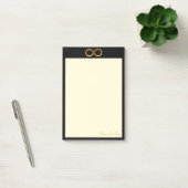 Post-it® Choses à faire avec symbole d'infini doré (Bureau)