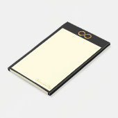Post-it® Choses à faire avec symbole d'infini doré (Incliné)