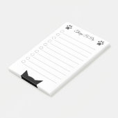 Post-it® Choses à faire avec tête et pattes de chat (Incliné)