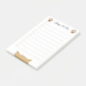 Post-it® Choses à faire avec tête et pattes de chat moderne (Incliné)