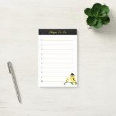Post-it® Choses à faire avec un oiseau noir et jaune mignon (Bureau)