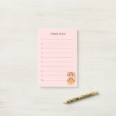 Post-it® Choses à faire & chat tabby (Sur un bureau)