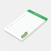 Post-it® Choses à faire et feuilles vertes (Incliné)
