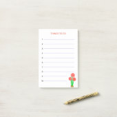 Post-it® Choses à faire et fleurs de cœur (Sur un bureau)