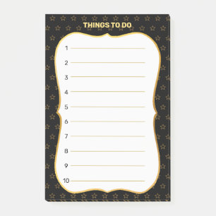 Post-it® Choses à faire et motif étoile alignés