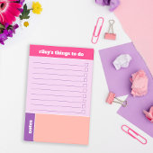 Post-it® Choses à faire et notes en fuchsia violet pêche