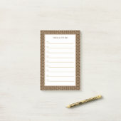Post-it® Choses à faire marron beige blanc (Sur un bureau)