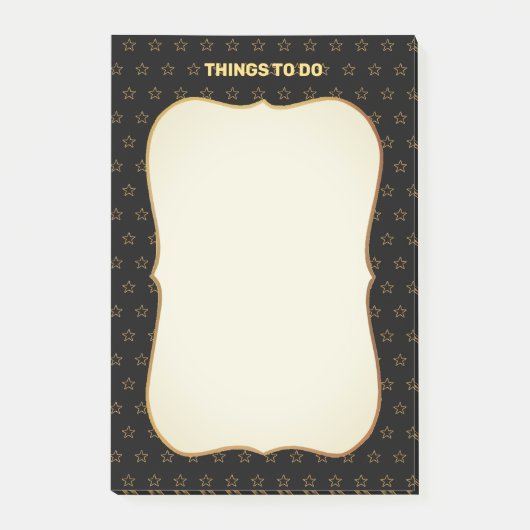 Post-it® Choses à faire & motif d'étoile (Devant)