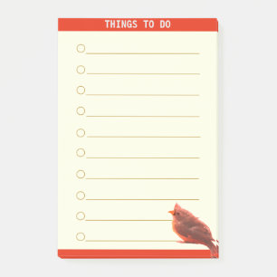 Post-it® Choses à faire personnalisables et joli oiseau