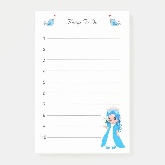 Post-it® Choses à Faire pour Petite Princesse Ligné (Devant)
