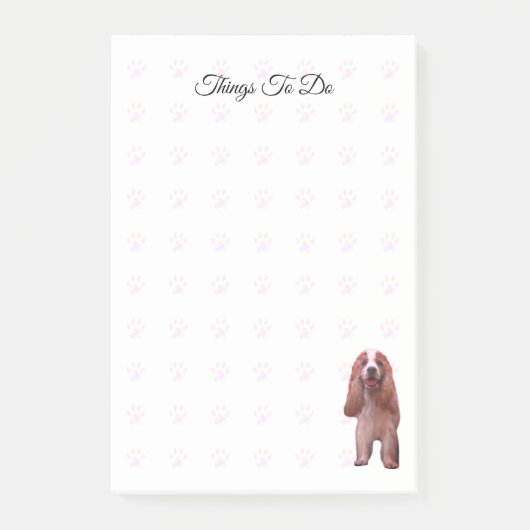 Post-it® Choses mignonnes à faire avec motif de chiot et de (Devant)