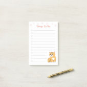 Post-it® Choses mignonnes à faire pour chat roux (Sur un bureau)
