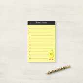 Post-it® Choses mignonnes et heureuses de citron à faire su (Sur un bureau)