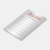 Post-it® CHOSES modernes d'argent d'aluminium de rose de (Incliné)