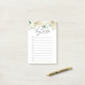 Post-it® Choses personnalisées par | blanches de rose pour (Sur un bureau)