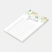 Post-it® Choses personnalisées par | blanches de rose pour (Incliné)