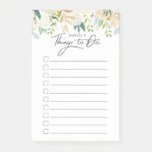 Post-it® Choses personnalisées par | blanches de rose pour (Devant)