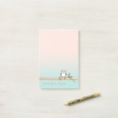 Post-it® Chouette adorable et mignonne (Sur un bureau)