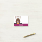 Post-it® Chouette Brown Funny personnalisée (Sur un bureau)