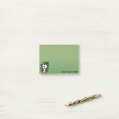 Post-it® chouette chanceuse (Sur un bureau)