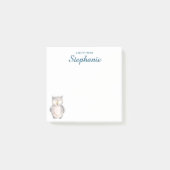 Post-it® Chouette d'aquarelle mignonne (Devant)