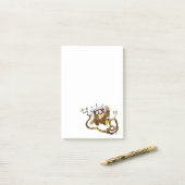 Post-it® Chouette de musique (Sur un bureau)