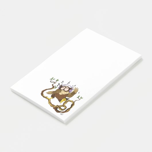 Post-it® Chouette de musique (Incliné)