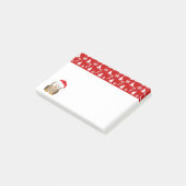 Post-it® Chouette de Noël avec chapeau de Noël (Incliné)