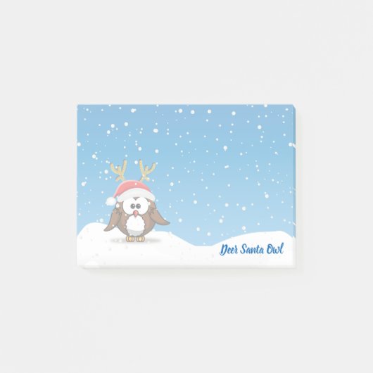 Post-it® Chouette de Père Noël (Devant)