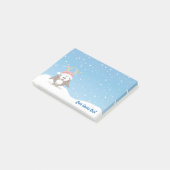 Post-it® Chouette de Père Noël (Incliné)