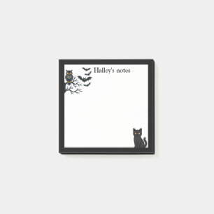 Post-it® Chouette effrayante mignonne, chauves-souris et ch
