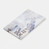 Post-it® Chouette et livres (Incliné)