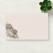 Post-it® Chouette mignonne, Aquarelle Oiseau Nature Bloc-no (Bureau)