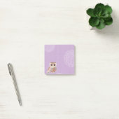 Post-it® Chouette mûre sur les notes post-it violettes (Bureau)