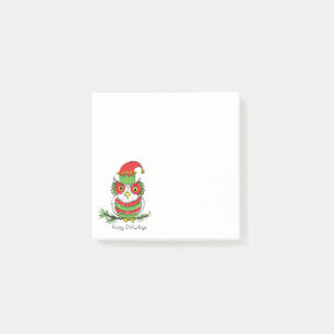 Post-it® Chouette Noël Mignonne Vacances amusantes