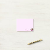 Post-it® chouette princesse (Sur un bureau)