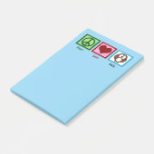 Post-it® Chouettes d'amour pour la paix - Chouette mignonne (Incliné)