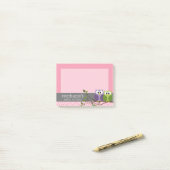 Post-it® Chouettes mignonnes sur Branche Bébé Fille Douche  (Sur un bureau)