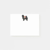 Post-it® Chow Chien race Boho Floral Silhouette (Devant)