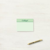 Post-it® Christian Hallelujah Stick Bloc-notes vert (Sur un bureau)