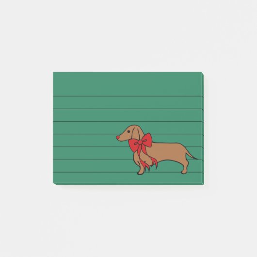 Post-it® Christmas Dachshund Post It Notes Cadeau (Devant)